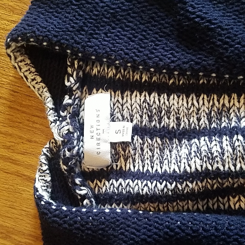New Directions blue knit cardigan - Picture 4 of 6